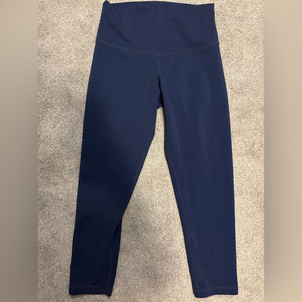 DYI blue high waisted leggings 25” size M